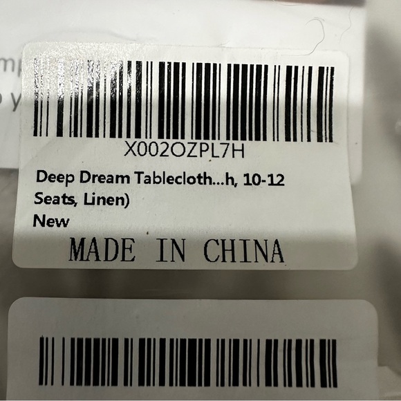 Linen Tablecloth Rectangle Deep Dream Cream Taupe Leaf Print 60 X 120 NEW - Picture 10 of 10